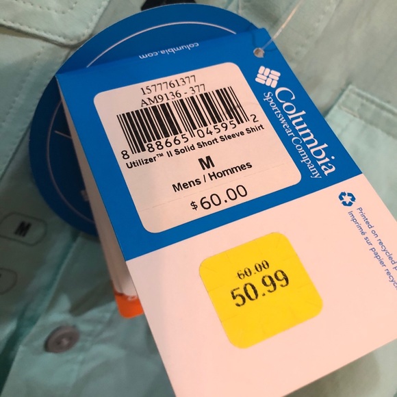 Columbia Men's Utilizer II Solid Short Sleeve Shirt, Sun Protection Medium - Picture 2 of 6